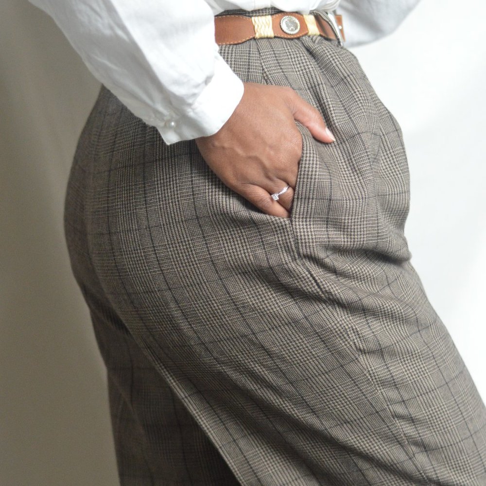 SOLD Vintage Classic Plaid Trousers